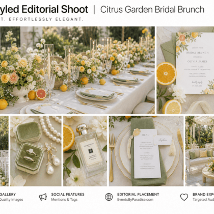 August Styled Shoot: Citrus Garden Bridal Brunch